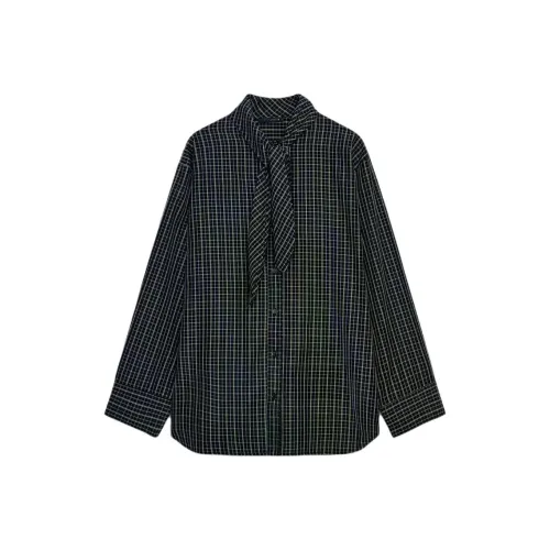 ZARA Collaboration Черные Телесные Женские Рубашки