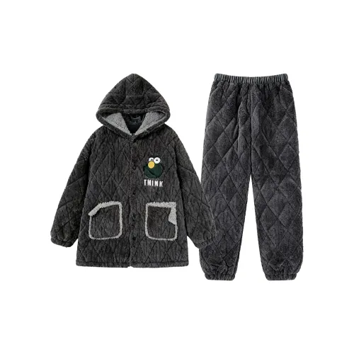 QIAOYUN Темно-серый Мужской Пижамный комплект