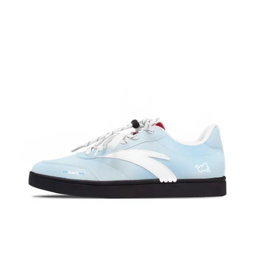 Anta Активный Амортизация Износостойкие Низкие Кроссовки для скейтбординга Женские Белые Синие