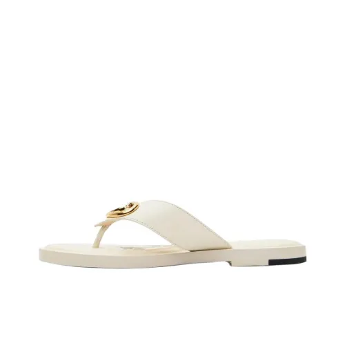 GUCCI Interlocking Шлепанцы Женские Белые