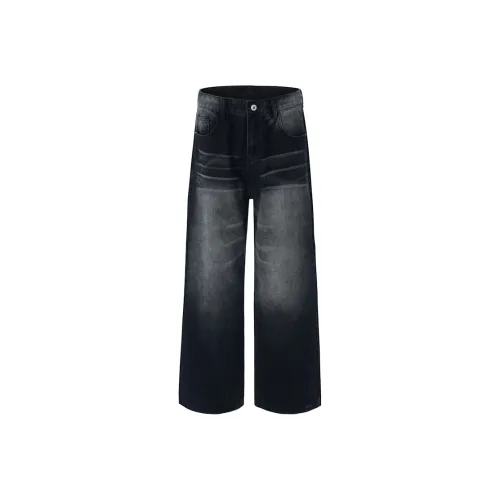 A3G4 Черный Унисекс Джинсы