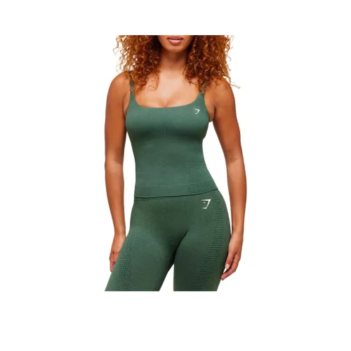 GYMSHARK Зеленый Женские Спортивные Майки Без Рукавов