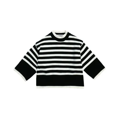 RHOBESAM Little Demon Naughtiness Черно-белые полосы Свитер Черный белый KIDS Свитеры