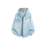 Небесный синий в клетку