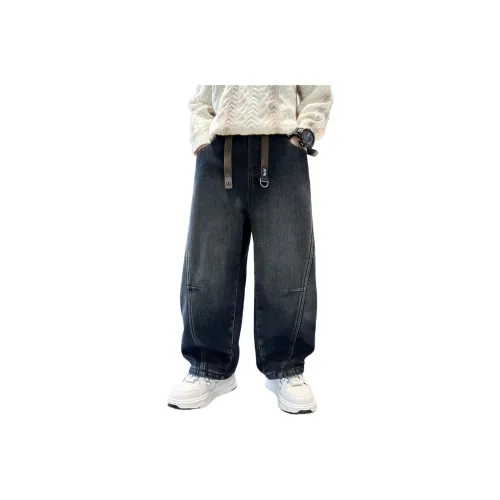 Marcolor Синие Серые Штаны с Флисовой Подкладкой Школьные Джинсы