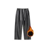 Чёрный Серый [Осенний Зимний Утолщённый и с Флисовой Подкладкой]