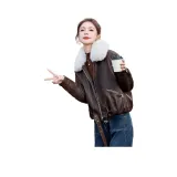 Кофейный + Белый мех, ожерелье