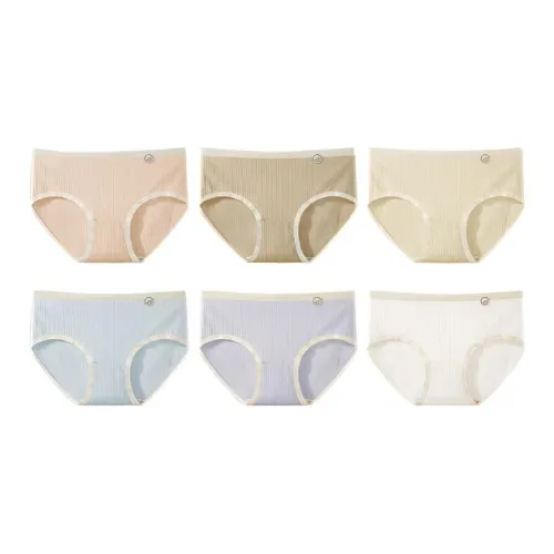 DUSHILIREN Кожа + Горохово-зеленый + Розовый + Светло-синий + Фиолетовый + Белый Женские трусики-бикини