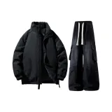 Black Liner Jacket + Black Jeans  
Черная подкладка куртка + черные джинсы