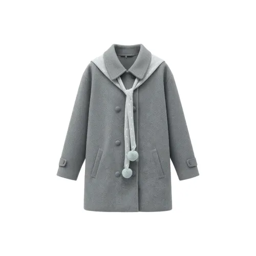 COVER TIME Серый Женский Пальто