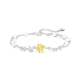 Осенний желтый браслет с четырехлистным клевером