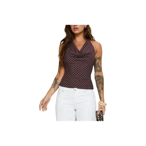 PRINCESS POLLY Gaybriel Воротник-колено Низкая Спина Топ Топ на бретелях Женские