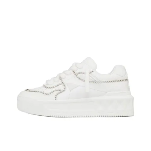 Valentino One Stud One Stud XL Низкие Кроссовки для скейтбординга Женские Белые