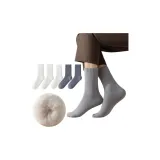 [5 пар] 3 белых + 2 темно-серых