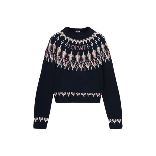 LOEWE Совместное издание Морской синий Женские Свитера