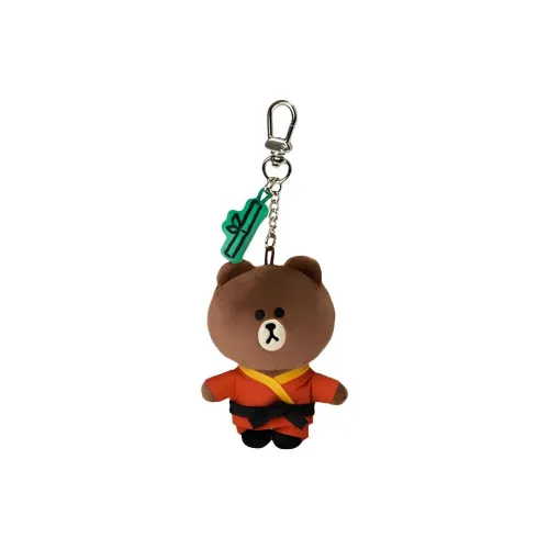 LINE FRIENDS Полиэстер Сумка Брелок Унисекс Коричневый и Красный