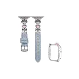 Серебряный чехол для кошки - светло-джинсовый + серебряный ромб