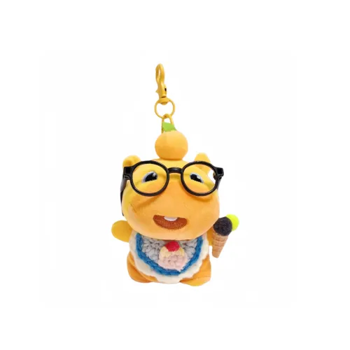 WANTONGLE Мягкий и очаровательный стеклянный топ с головой апельсинового цвета плюшевая подвеска высота 18 см