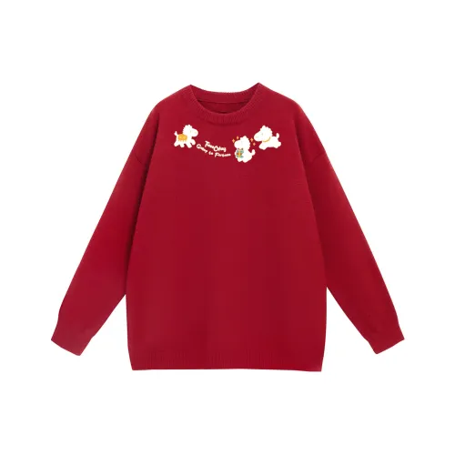 TWEE OKAY Бургунди Унисекс Свитера