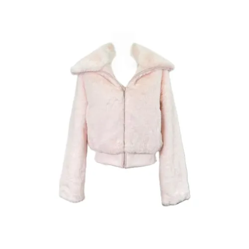 ADXKM Перламутрово-розовый Женские Бархатные Куртки