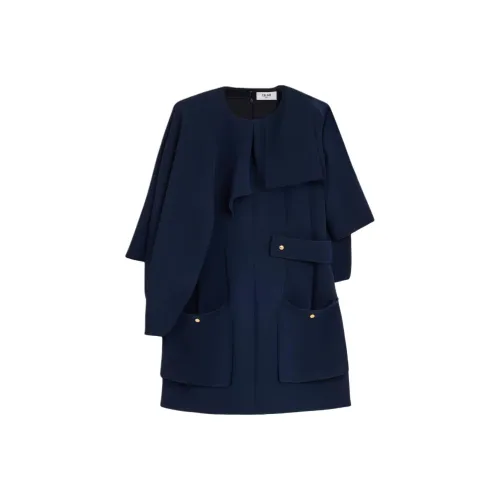 CELINE SS26 Длинное платье с длинными рукавами женское