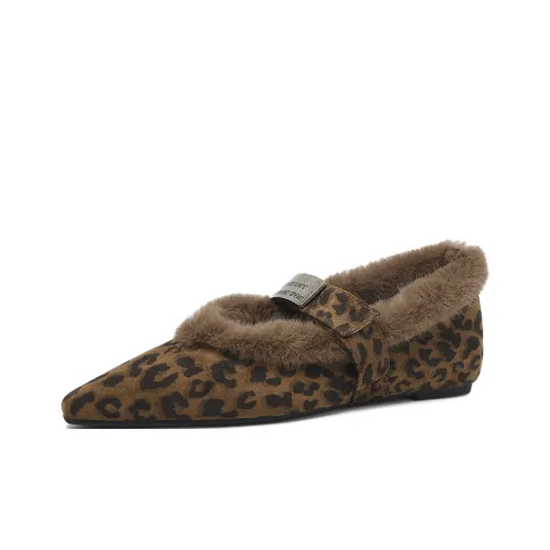 CAMEIDO Mary Jane Shoes 3 см Женские с леопардовым принтом