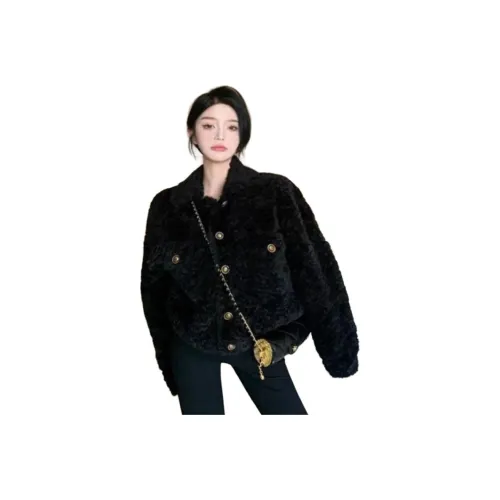 MORTEN SOLUM Черный [Утолщенный] Женские меховые изделия