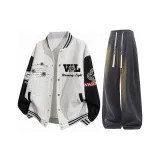 Белый, серый + темно-серый, K [двойной, с флисовой подкладкой, термический]