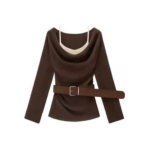 SIBAISHE Кофе Женские Трикотаж