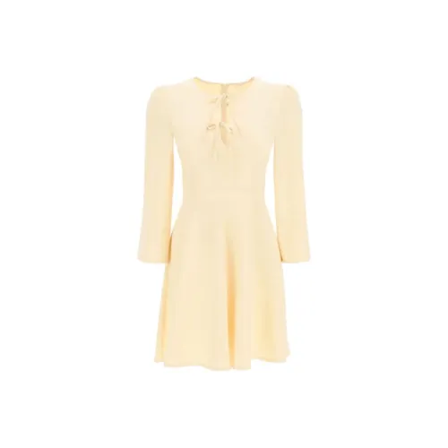 See By Chloe Бежевые Женские Длинные Платья с Длинными Рукавами