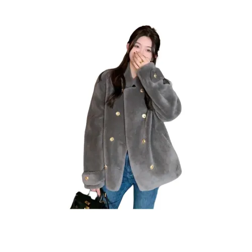 MORTEN SOLUM Серый Женские Меховые изделия