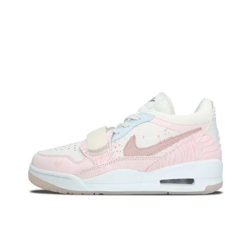 Джордан Legacy 312 Устойчивый к истиранию Низкий Топ Винтажные Баскетбольные Кроссовки Женские Розовые Синие