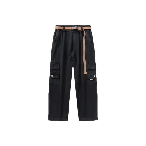 JEANSWEST Z Черный [С флисовой подкладкой] Унисекс Карго Брюки