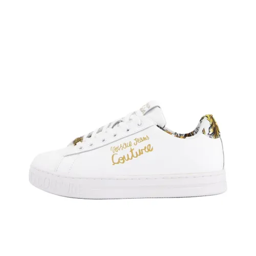 VERSACE JEANS COUTURE Низкие Кроссовки для скейтбординга Женские Белые