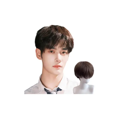 BEIQING Короткая стрижка Микро Strand Покрытие Мужская Перука Высокая Температура Пряжа