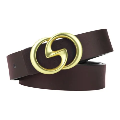 AIKEDAISHU Коровья кожа ремни женские черный кофейный 2,8 см