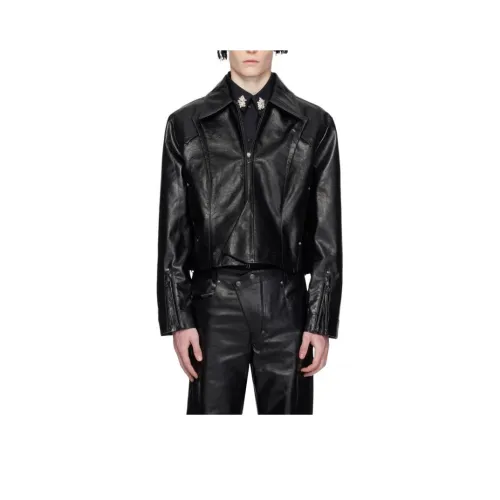 Kiko Kostadinov совместный бренд Кожа Куртка Мужская