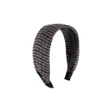 Бордовый клетчатый ободок