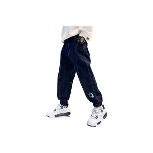 Marcolor Синий С флисовой подкладкой Брюки Школьный возраст Джинсы