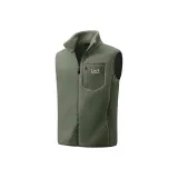 [На открытом воздухе Теплый Плюшевый Жилет] Пальмовый Зеленый (Mf47 Синий Кит Tale Логотип на груди)