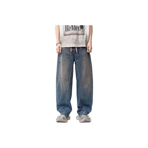 HUNZHI Джинсы унисекс синий цвет