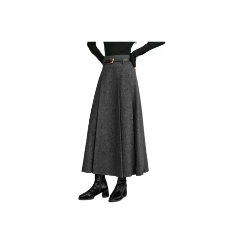 ZUOSAISI Теплая зима Повседневный Длинный Юбка Женские