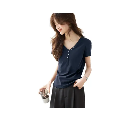 MOHANYIMEI Темно-синие женские рубашки