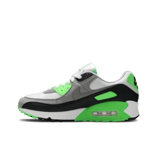 Nike Air Max 90 Low Топ Беговые кроссовки Мужские Серый Белый Зеленый