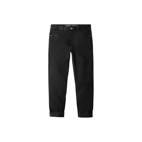 HLA Черный деним Однотонный 15 Мужские Джинсы