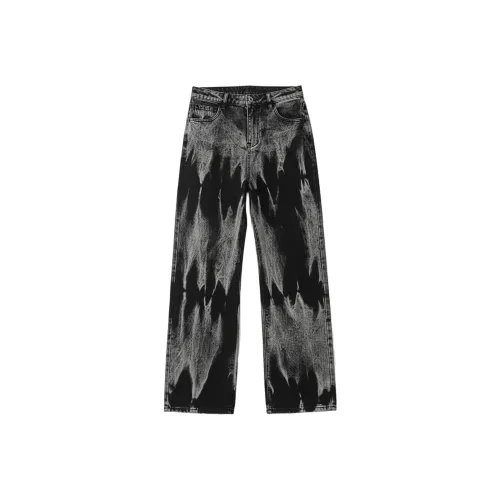 ZIRUNGE Черные Унисекс Джинсы