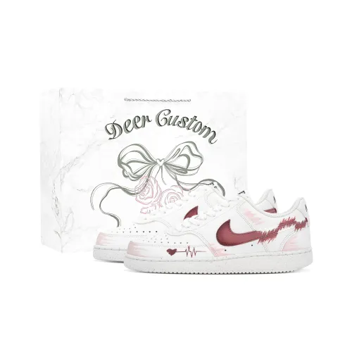 Nike Court Vision 1 Deer Heart Мониторинг сердечного ритма Устойчивые к истиранию Низкие Скейтбординг Кроссовки Женские