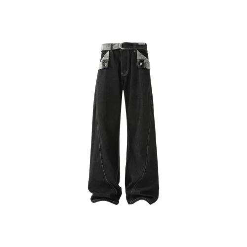 HSTYLE Оригинальный Черный Деним Унисекс Джинсы