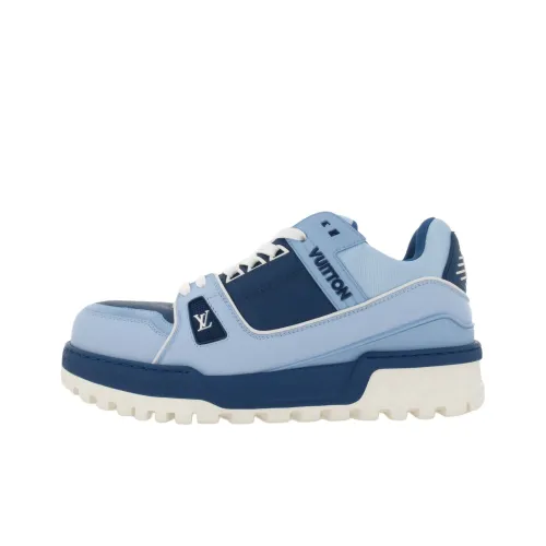 LOUIS VUITTON Trainer Maxi Low Топ Скейтборд Кроссовки Мужские Синие