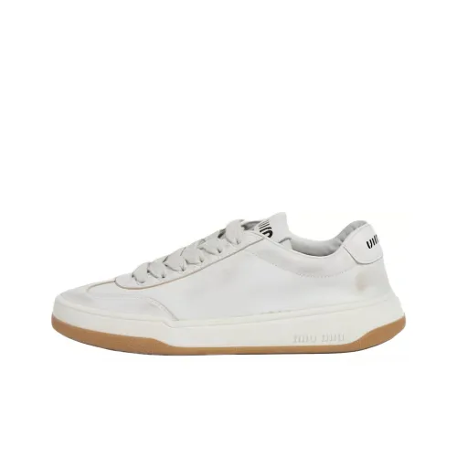 MIU MIU Низкие кроссовки для скейтбординга Женские Белые